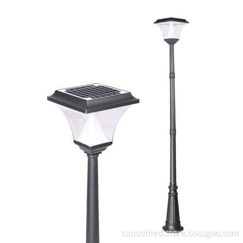 Integrated Solar LED Pole Light with Aluminum Profile for Outdoor Gardens